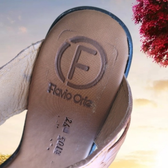 NEW Handmade Mexican Leather Open Toe Huarache sandals by FLAVIO ORTE Size 9🌿 - Picture 4 of 4